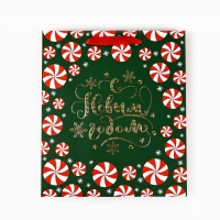 Пакет подарочный новогодний ламинированный &laquo;Новогодние чудеса&raquo;, тиснение, M 30 х 26 х 9 см, Новый год