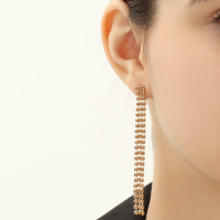 Набор 2 предмета: серьги, колье «Лёд» косичка, цвет золото, 80 см Набор 2 предмета: серьги, колье «Лёд» косичка, цвет золото, 80 см