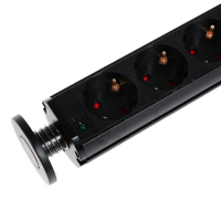 Розетка выдвижная, Luazon, 16 А, трёхместная, в стол, провод 1.8 м, черная Розетка выдвижная, Luazon, 16 А, трёхместная, в стол, провод 1.8 м, черная