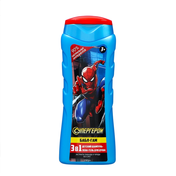 Шампунь-гель-пена детский 3 в 1 Шампунь-гель-пена детский 3 в 1 "Заботливая мама" бабл-гам, 250 мл