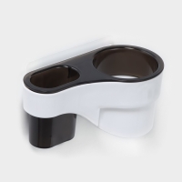 Держатель для фена и ванных принадлежностей в ванную на липучках, 18,7&times;10&times;9 см, цвет чёрно-белый