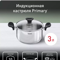 Кастрюля с крышкой Primary 20 см, 3 л