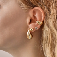 Набор серьги и каффы 8 шт. &laquo;Кольца&raquo; капли, цвет золото