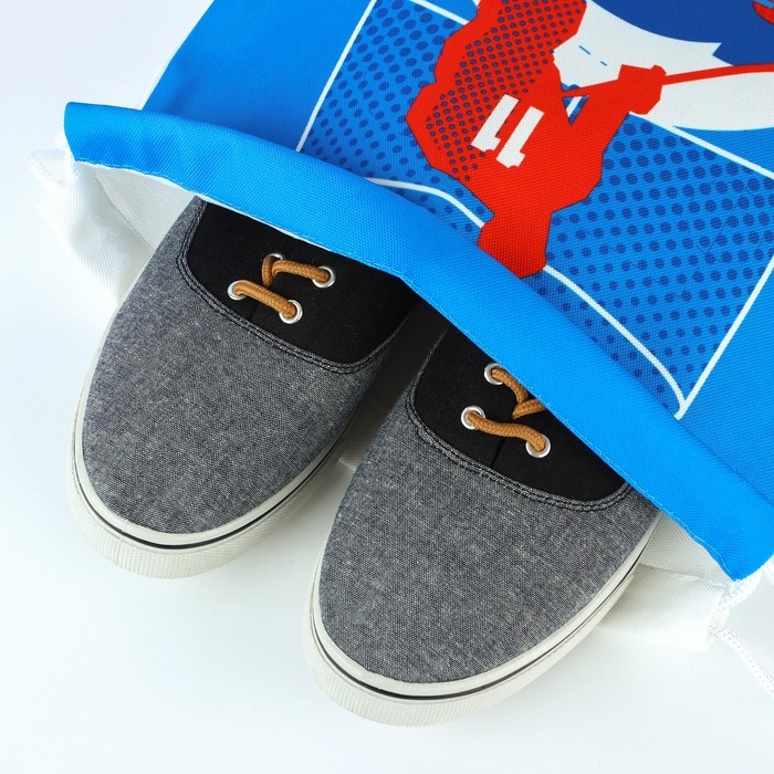 Мешок для обуви &laquo;Игра сильных&raquo;, цвет голубой, 41 х 31 см