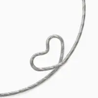 Набор 2 предмета: чокер, браслет &laquo;Обруч&raquo; сердце, цвет серебро