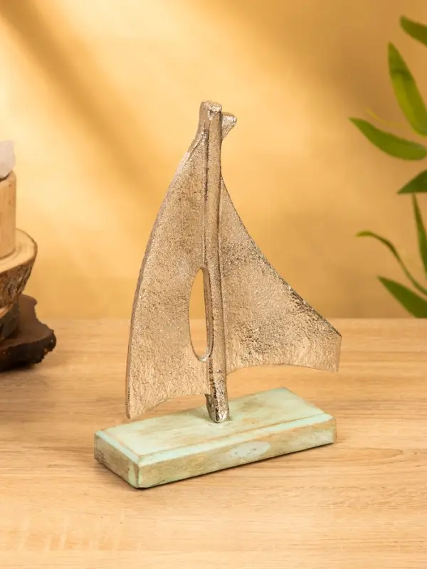 Сувенир "Парусник" 6х17х24 см, алюминий, дерево