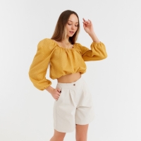 Топ женский MINAKU: Enjoy цвет горчица, р-р 48 Топ женский MINAKU: Enjoy цвет горчица, р-р 48