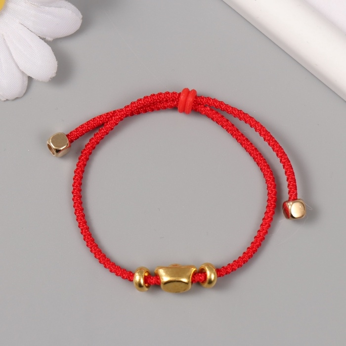 Браслет фен-шуй "Золотой слиток Ямб" регулируемая длина набор 5 шт