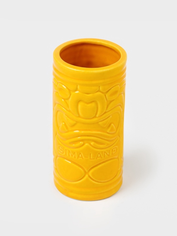 Стакан для коктейлей "Тики остров" желтый