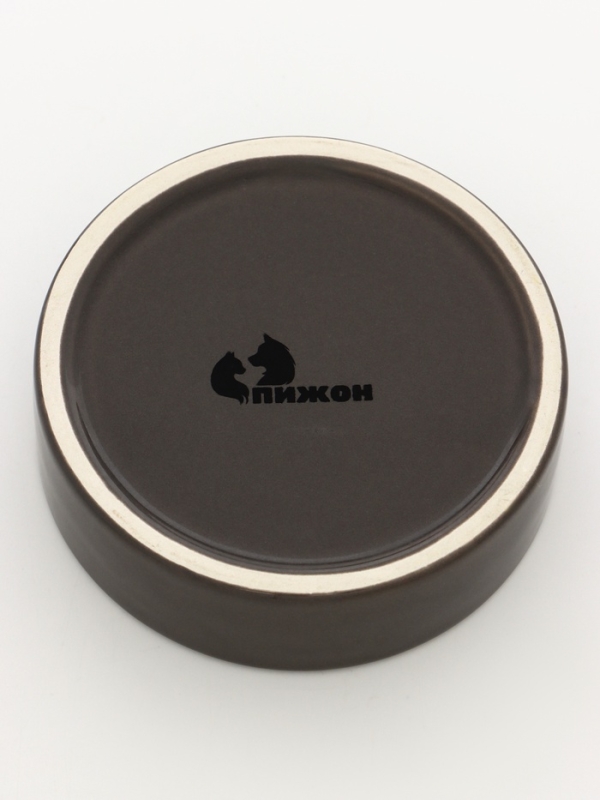 Миска керамическая 10 х 3 см, серая