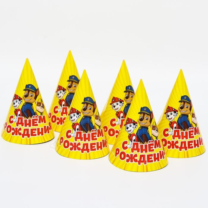 Набор бумажной посуды, на 6 персон Набор бумажной посуды, на 6 персон "С днем рождения!" , Щенячий патруль