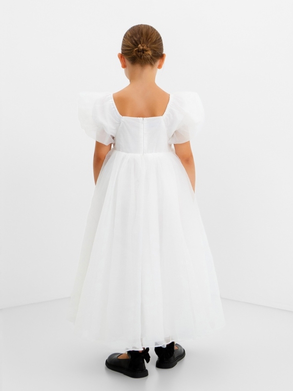 Платье детское нарядное KAFTAN рост 130, белый