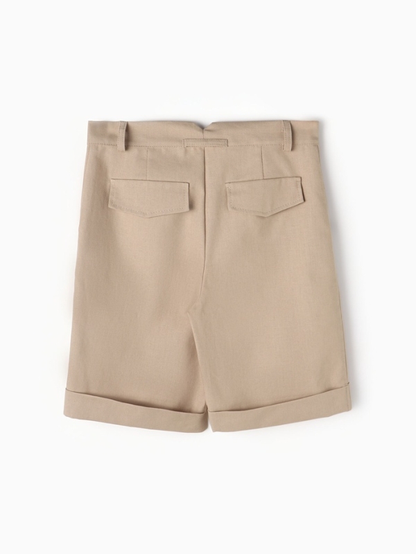 Шорты для мальчика, MINAKU: Eco style, цвет тёмно-бежевый, рост 140 см