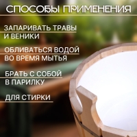 Шайка-таз из липы, 9 л, двуручная, пластиковая вставка Шайка-таз из липы, 9 л, двуручная, пластиковая вставка