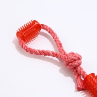 Игрушка канатная с жевательными элементами "Зубочистка", 45 см, микс цветов Игрушка канатная с жевательными элементами "Зубочистка", 45 см, микс цветов