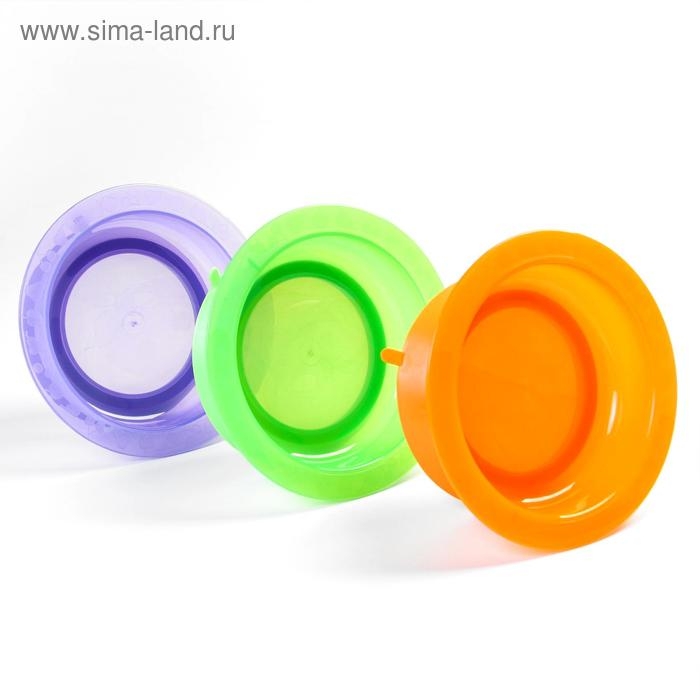 Тарелка детская на присоске, глубокая, 470 мл, от 5 мес., цвета МИКС, 400 мл, 17,5х17,5х4,3