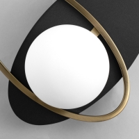 Бра "Хаггес" Е27 40Вт золото-черный 30х16х30см