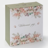 Блинница Доляна &laquo;Цветы&raquo; d=23, доломит, белая, зелёная