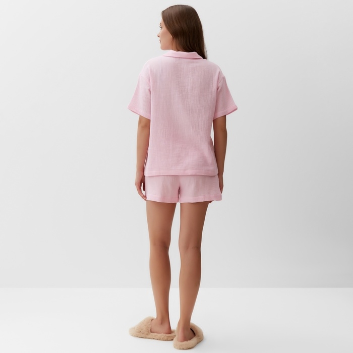 Пижама женская (рубашка, шорты) KAFTAN "Basic" р. 48-50, розовый