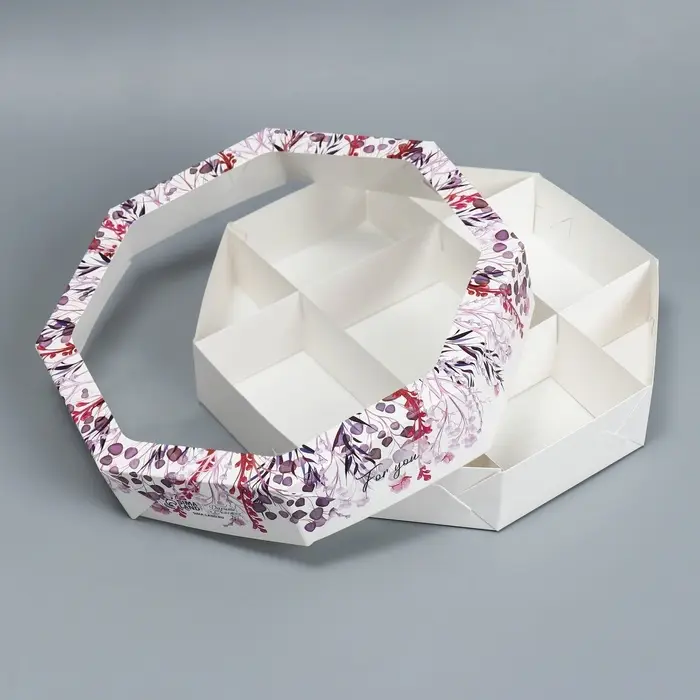 Коробка кондитерская, упаковка, For you, 27 х 27 х 5 см