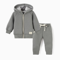 Костюм (толстовка и брюки) Крошка Я, BASIC LINE, рост 80-86 см, цвет серый