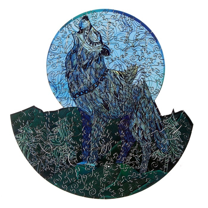 Пазлы деревянные фигурные &laquo;&lrm;Вожак стаи&raquo;&lrm;, 163 элемента