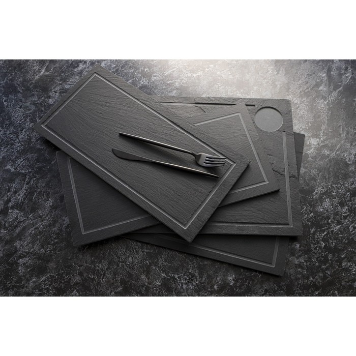 Доска для подачи из сланца Magistro Valley, 20&times;40 см, с кровостоком