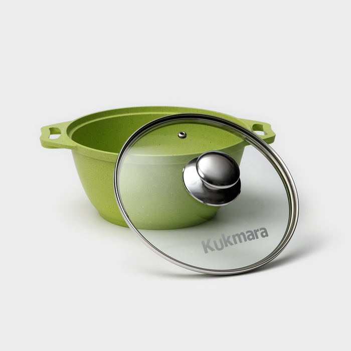 Кастрюля Trendy style, 2 л, антипригарное покрытие, цвет зелёный