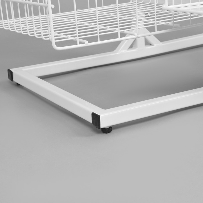 Стойка универсальная &laquo;Для зонтов&raquo; 10 корзин, металл, 82,5&times;40&times;160 см, белый