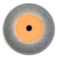 Горшок цветочный  с поддоном 0,8 л, серый керамика "Пряности" (М)