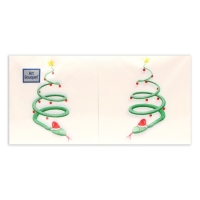 Новогодние салфетки бумажные Art Bouquet &laquo;Новогодняя змейка&raquo;, 2 слоя, 20х20 см, 250 шт.