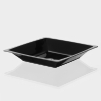 Тарелка пластиковая одноразовая, 17,2&times;17,2 см, квадратная, глубокая, МИКС