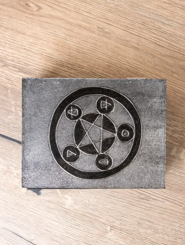 Шкатулка "Цветок жизни" 19х15х7 см, МДФ