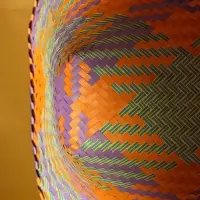 Сумка плетёная, 30&times;15&times;30 см, пластик, разноцветная