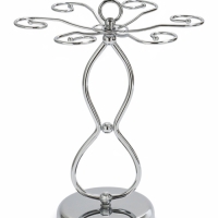 Подставка для бокалов, серебристая, на 6 бокалов Подставка для бокалов, серебристая, на 6 бокалов