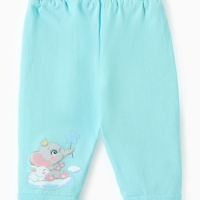 Штанишки (ползунки) детские "Слоник", цвет мятный, рост 62