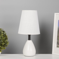 Лампа настольная BayerLux ЭКО "Лорен" 1х40Вт Е27 белый 16х16х34см