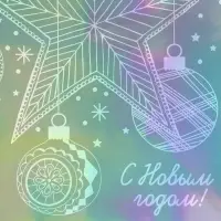 Пакет голографический &laquo;Звезда&raquo;, MS 18 х 23 х 10 см