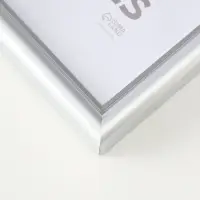 Фоторамка "Гамма" 21х30 см,  с подножкой, набор 3 шт, (пластиковый экран), серебро