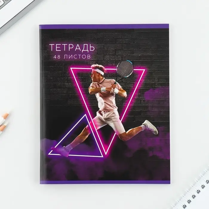 Тетрадь в клетку, 48 л., А5, на скрепке, блок №2 &laquo;Неон&raquo; МИКС