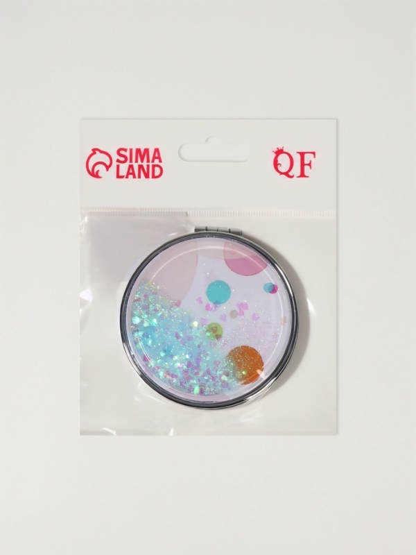 Зеркало складное &laquo;Круги&raquo;, d = 7,2 см, с увеличением, цвет МИКС