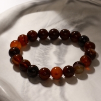 Браслет шар №10 &laquo;Агат коричневый&raquo;
