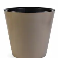Горшок для цветов "Rosemary" D-33 см, 16 л с дренажной вставкой на колесиках, бежевый