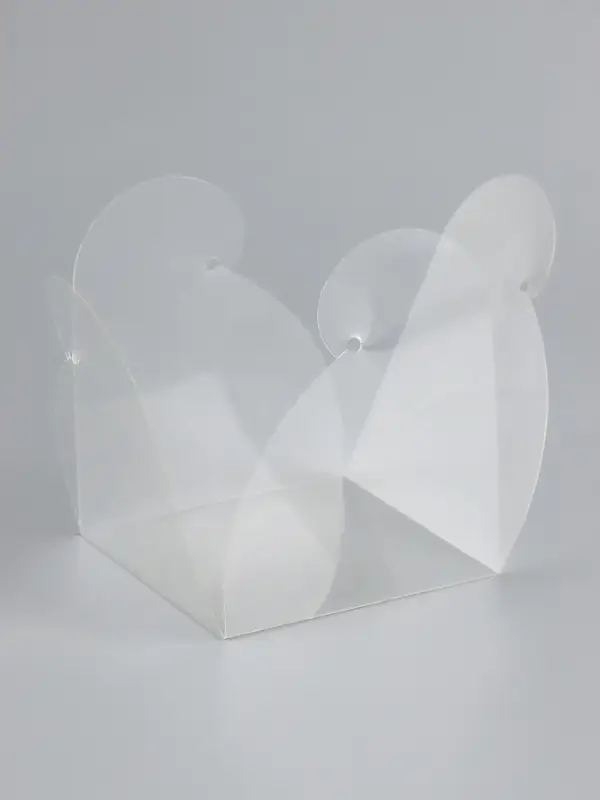 Складная прозрачная коробка из PVC, для упаковки подарков, 6.3&times;6.3&times;4 см