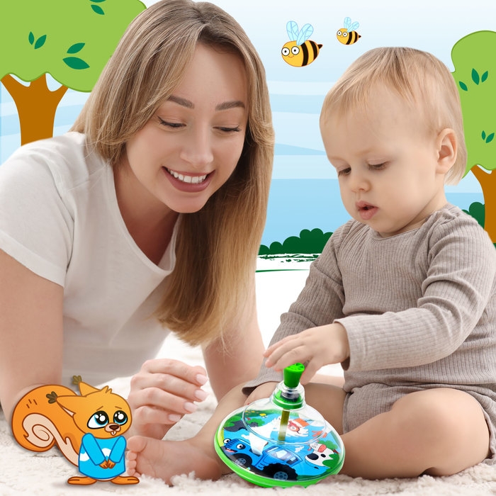 Юла прозрачная &laquo;Синий Трактор&raquo;