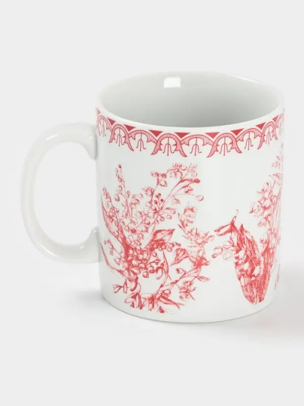 Кружка Дулевский фарфор &laquo;Райские ландыши&raquo;, 300 мл, фарфор