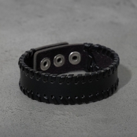 Браслет кожа &laquo;Минимал&raquo; контур, цвет чёрный, 23 см