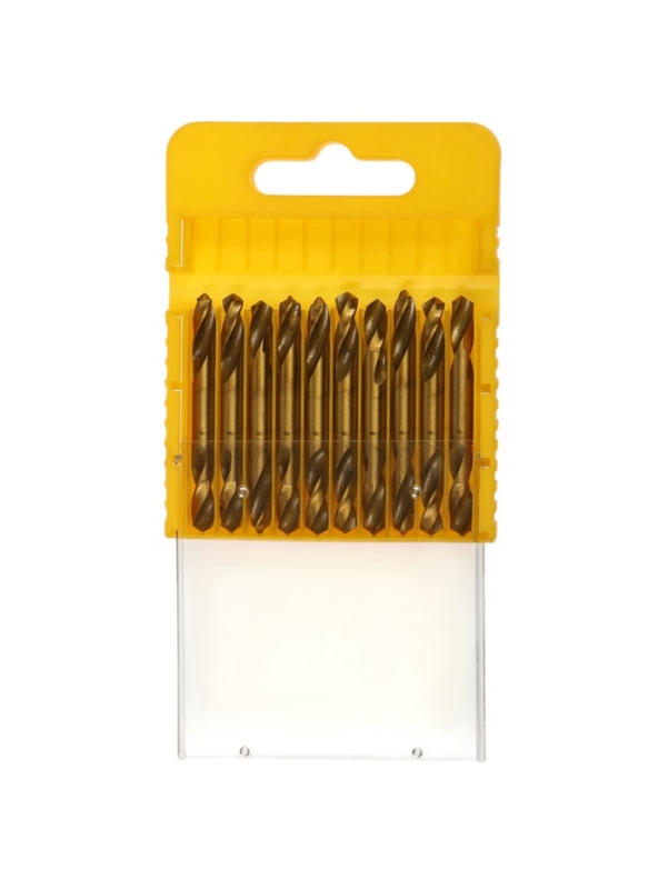 Набор двусторонних сверл по металлу ТУНДРА, HSS-Tin, 5 х 50 мм, 10 шт. Набор двусторонних сверл по металлу ТУНДРА, HSS-Tin, 5 х 50 мм, 10 шт.
