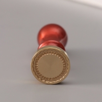 Печать для сургуча с пластиковой ручкой "Рамка круглая фигурный край" 6,3х2,5х2,5 см