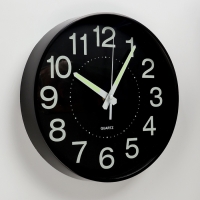 Часы настенные интерьерные &laquo;Классика&raquo;, плавный ход, светящиеся, d-25 см